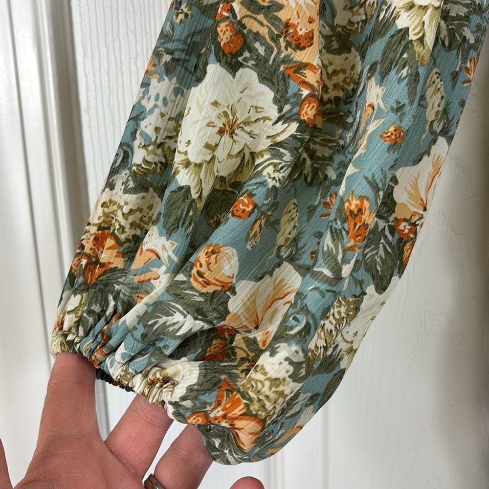 NWT Hello Molly Basque Country dress sage floral sz xs - Picture 9 of 15